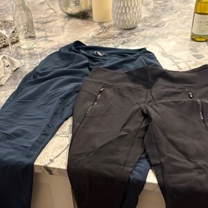 Athleta Black Zip-Pocket Leggings